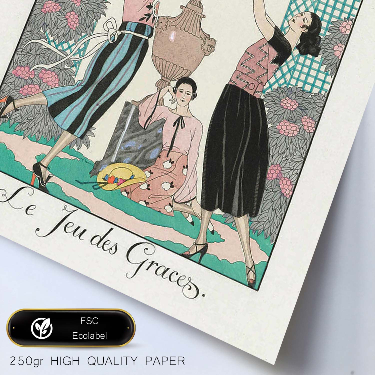 Lámina Vintage Modelo 084. Pósters con las ilustraciones Art Decó de George Barbier.-Artwork-Nacnic-Nacnic Estudio SL