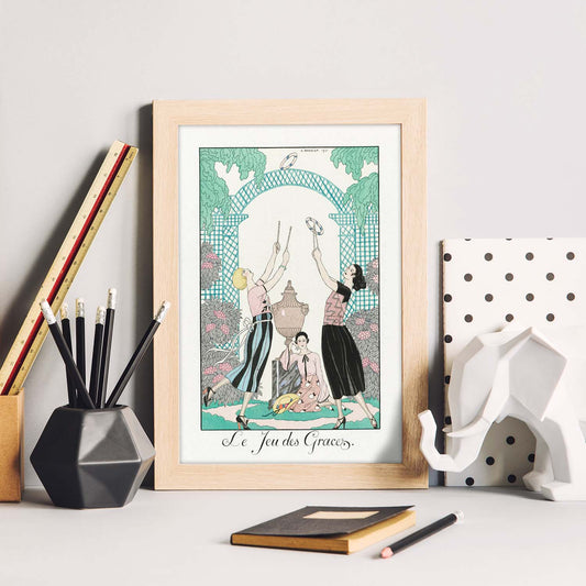Lámina Vintage Modelo 084. Pósters con las ilustraciones Art Decó de George Barbier.-Artwork-Nacnic-Nacnic Estudio SL