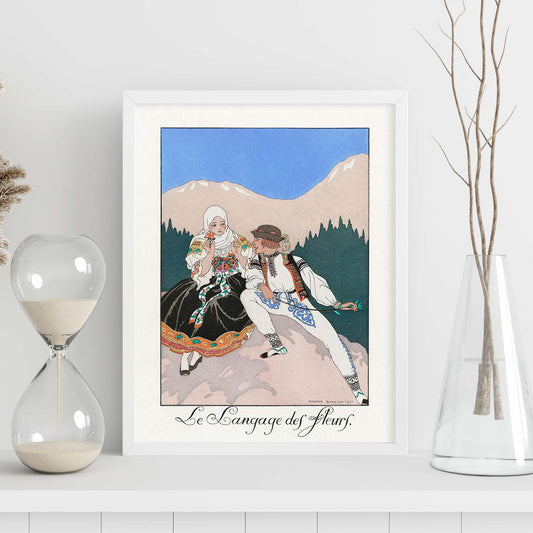 Lámina Vintage Modelo 088. Pósters con las ilustraciones Art Decó de George Barbier.-Artwork-Nacnic-Nacnic Estudio SL