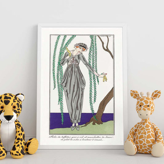 Lámina Vintage Modelo 089. Pósters con las ilustraciones Art Decó de George Barbier.-Artwork-Nacnic-Nacnic Estudio SL