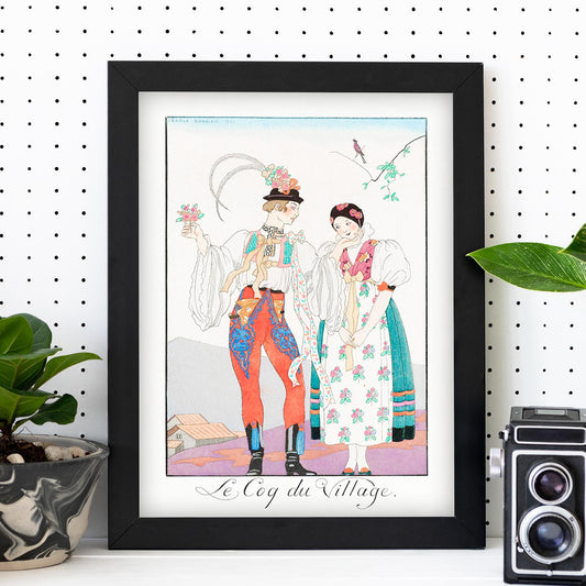 Lámina Vintage Modelo 094. Pósters con las ilustraciones Art Decó de George Barbier.-Artwork-Nacnic-Nacnic Estudio SL