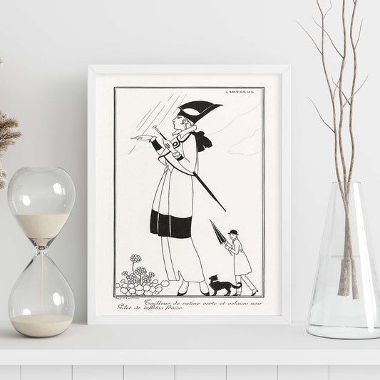 Lámina Vintage Modelo 096. Pósters con las ilustraciones Art Decó de George Barbier.-Artwork-Nacnic-Nacnic Estudio SL