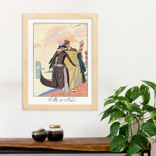 Lámina Vintage Modelo 099. Pósters con las ilustraciones Art Decó de George Barbier.-Artwork-Nacnic-Nacnic Estudio SL