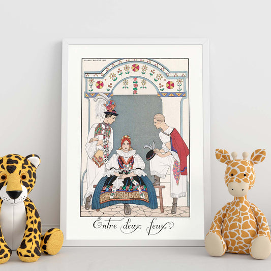Lámina Vintage Modelo 100. Pósters con las ilustraciones Art Decó de George Barbier.-Artwork-Nacnic-Nacnic Estudio SL