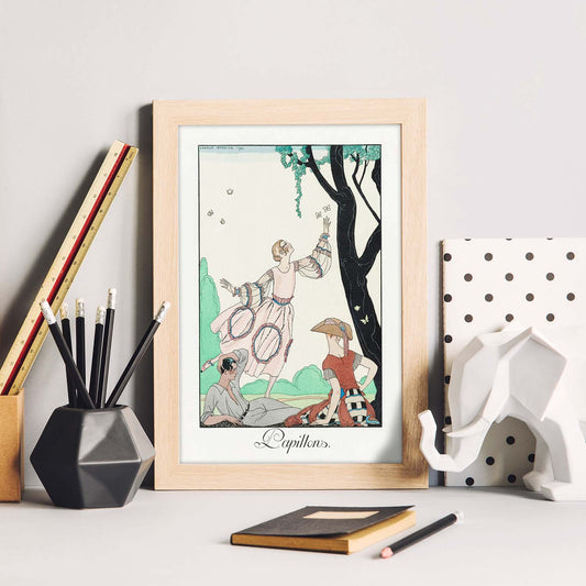 Lámina Vintage Modelo 101. Pósters con las ilustraciones Art Decó de George Barbier.-Artwork-Nacnic-Nacnic Estudio SL