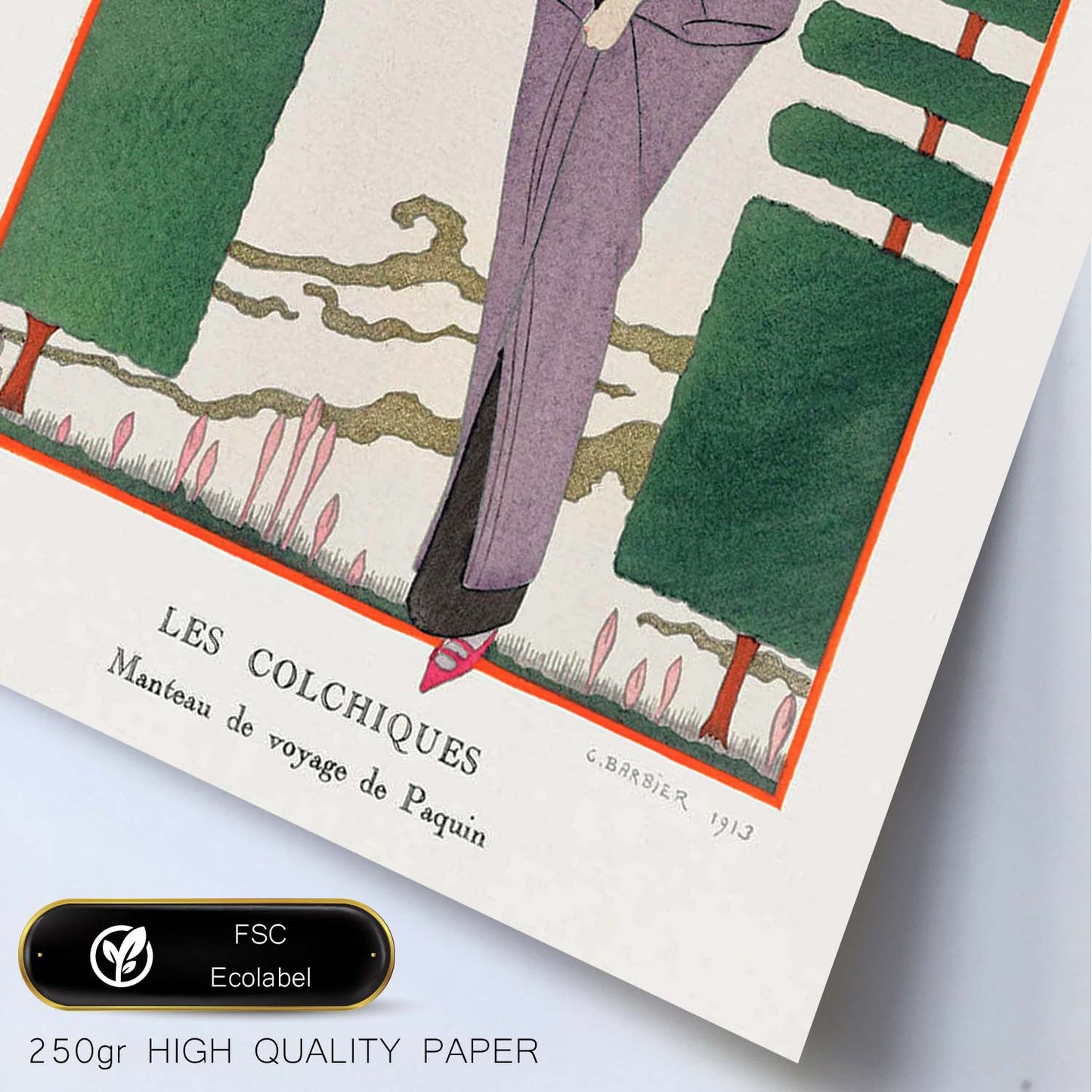 Lámina Vintage Modelo 102. Pósters con las ilustraciones Art Decó de George Barbier.-Artwork-Nacnic-Nacnic Estudio SL