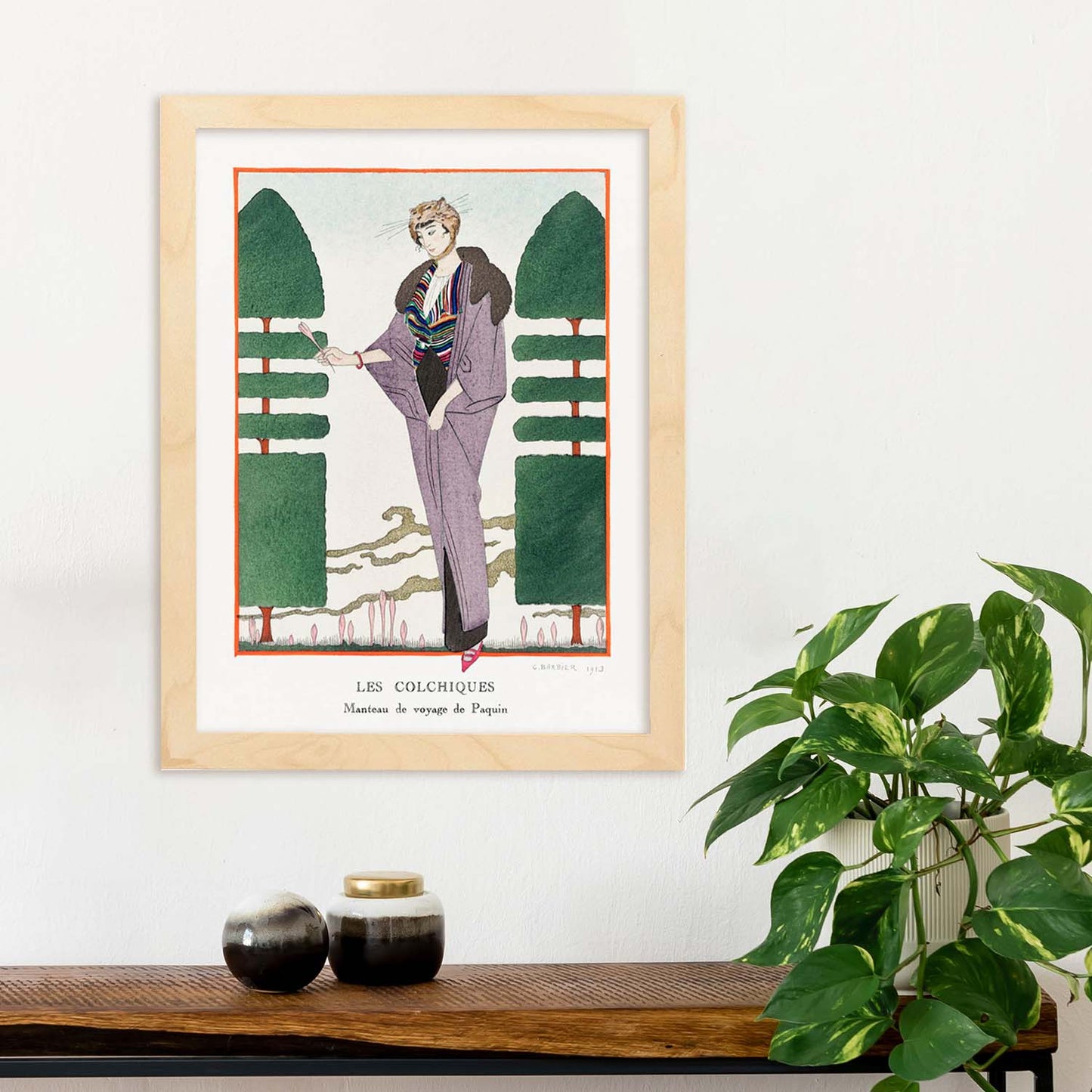 Lámina Vintage Modelo 102. Pósters con las ilustraciones Art Decó de George Barbier.-Artwork-Nacnic-Nacnic Estudio SL
