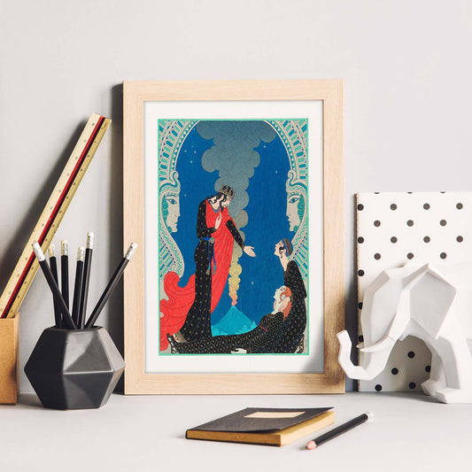 Lámina Vintage Modelo 104. Pósters con las ilustraciones Art Decó de George Barbier.-Artwork-Nacnic-Nacnic Estudio SL