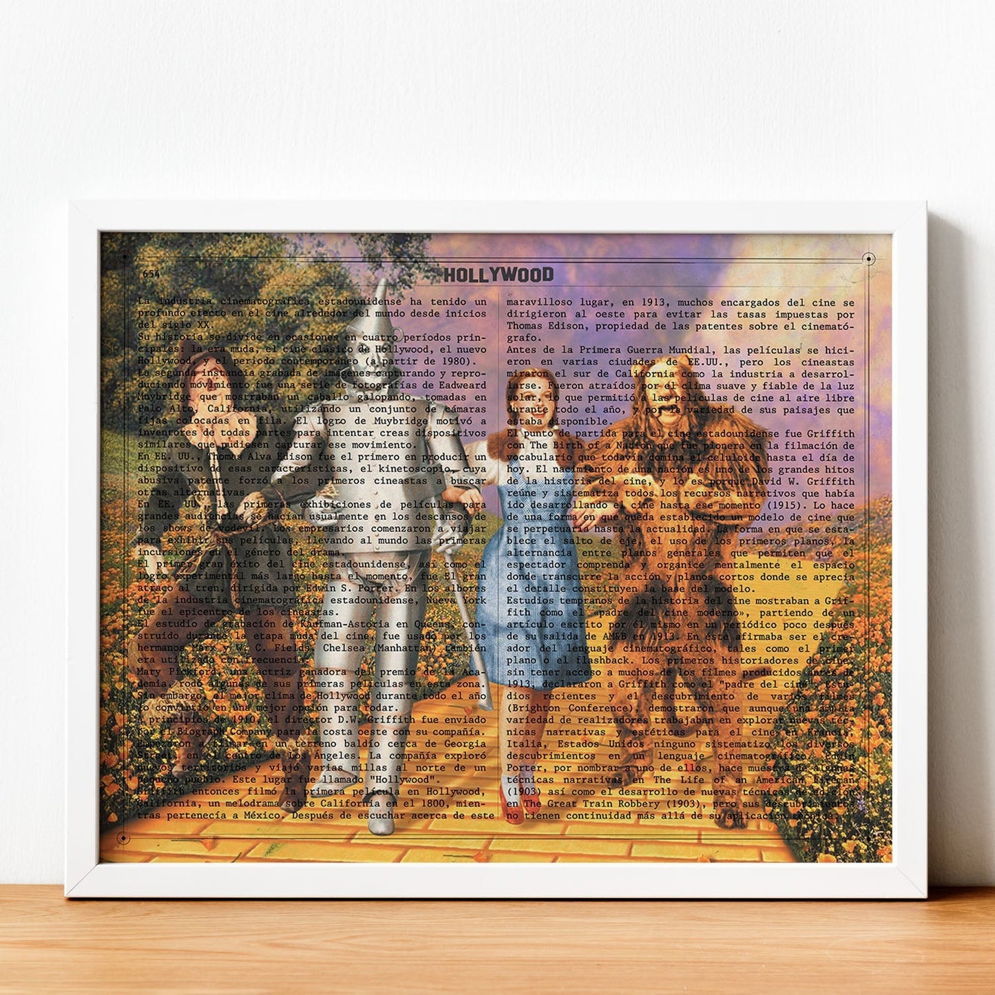Lámina Vintage pelicula El Mago de Oz Sobre definicion de Hollywood-Artwork-Nacnic-Nacnic Estudio SL