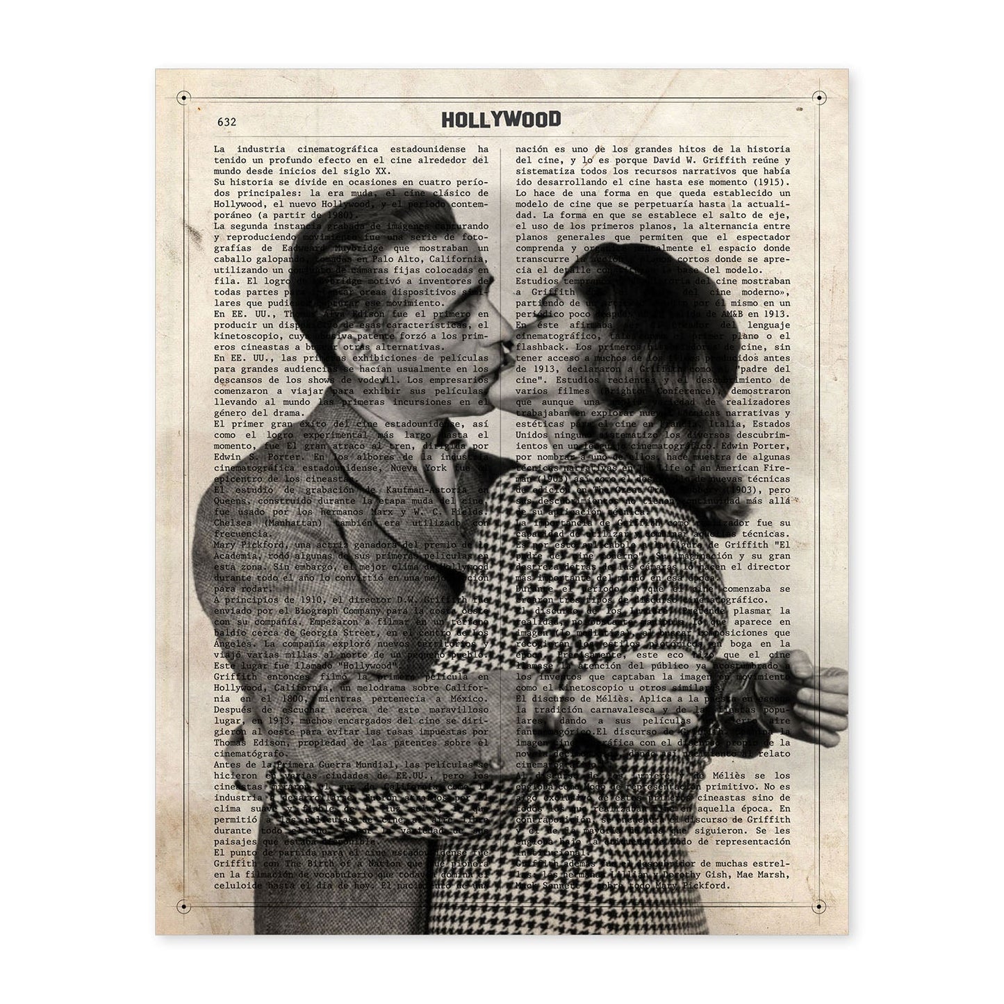 Lámina Vintage pelicula El sueño Eterno (Esposas) Sobre definicion de Hollywood-Artwork-Nacnic-A4-Sin marco-Nacnic Estudio SL