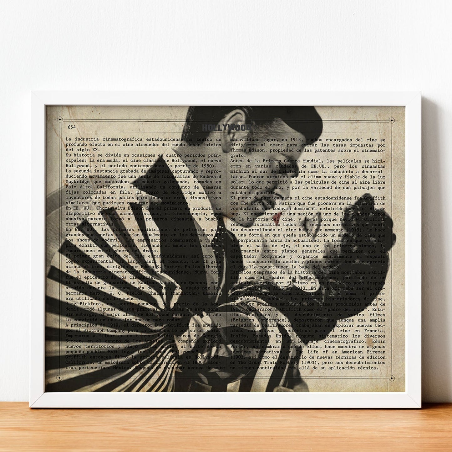 Lámina Vintage pelicula Lo Que el Viento se llevo Sobre definicion de Hollywood-Artwork-Nacnic-Nacnic Estudio SL