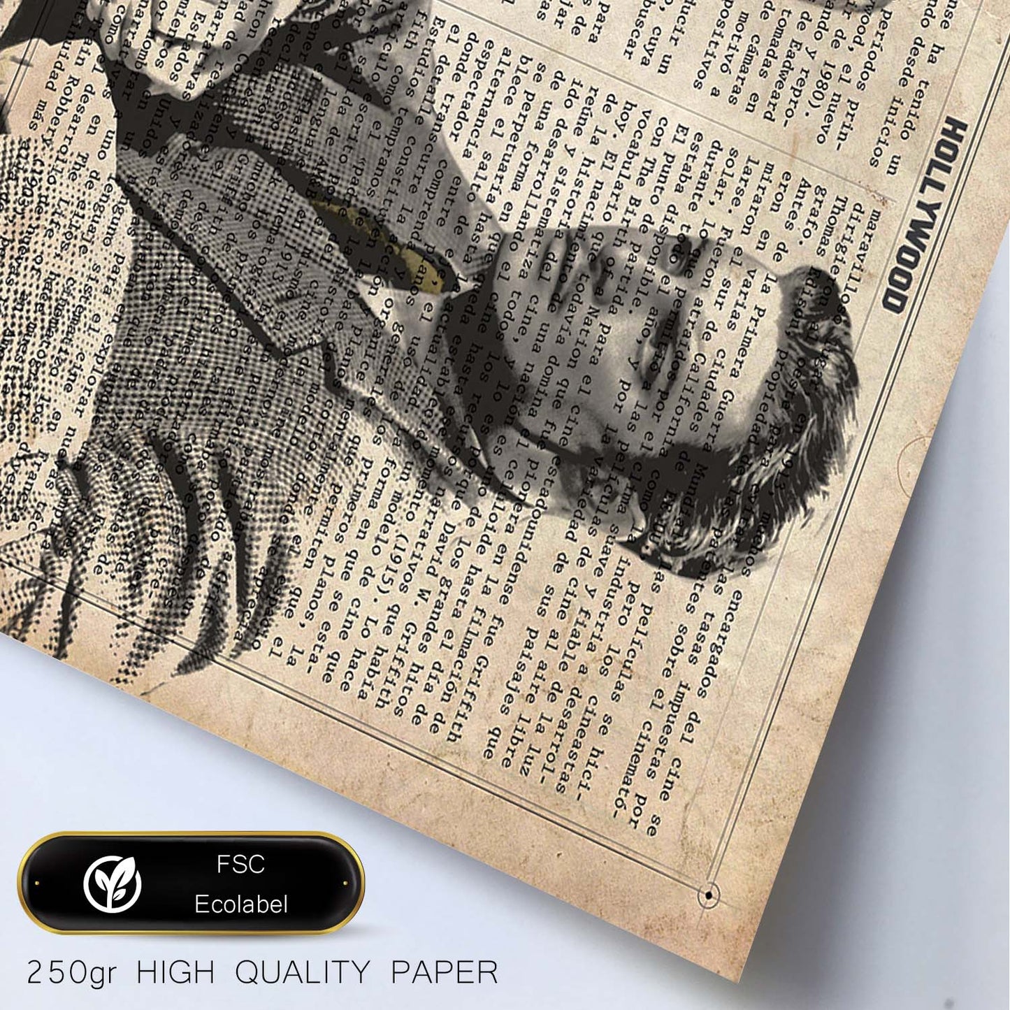 Lámina Vintage pelicula The 39 Steps Sobre definicion de Hollywood-Artwork-Nacnic-Nacnic Estudio SL