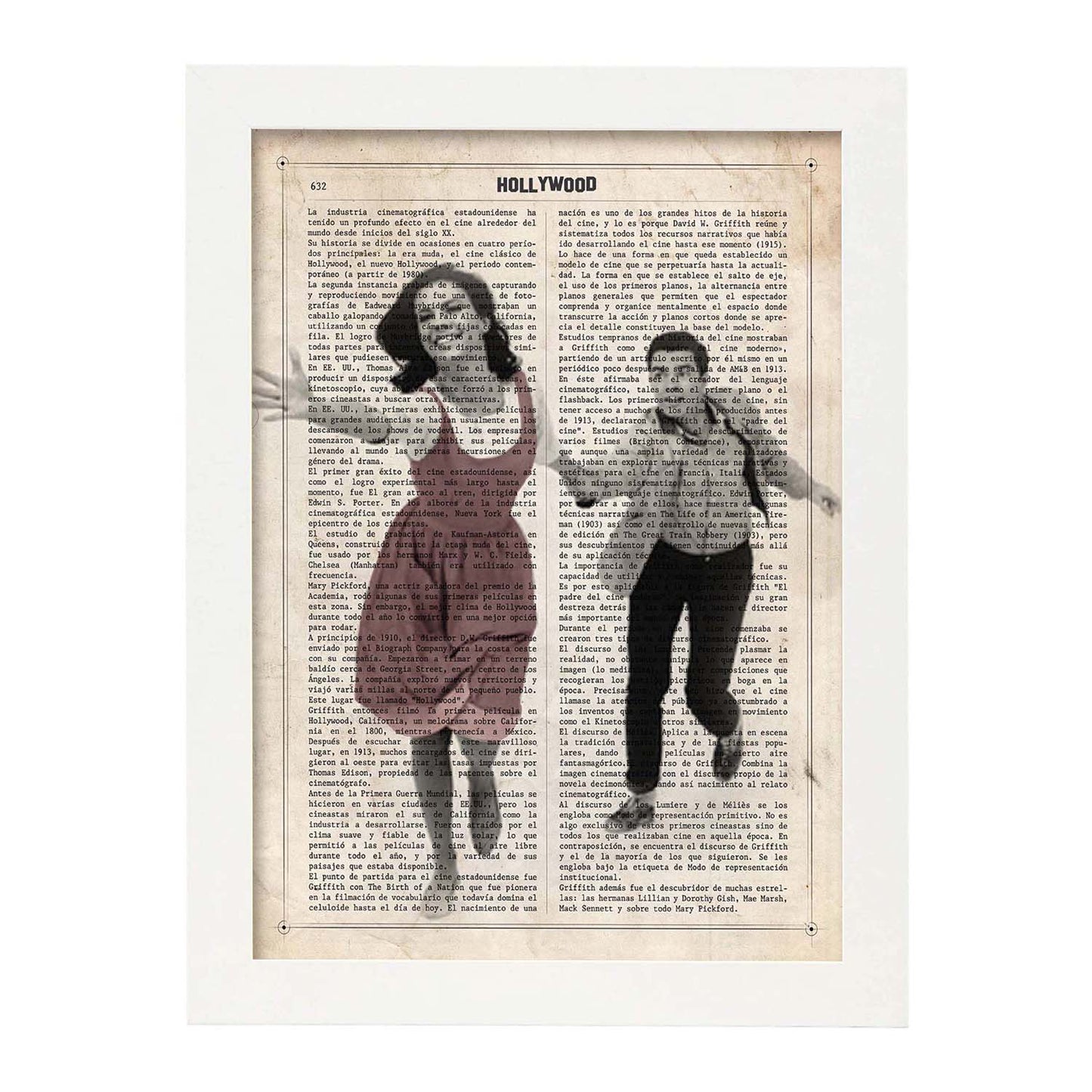 Lámina Vintage pelicula West Side Story (Pareja) Sobre definicion de Hollywood-Artwork-Nacnic-A3-Marco Blanco-Nacnic Estudio SL