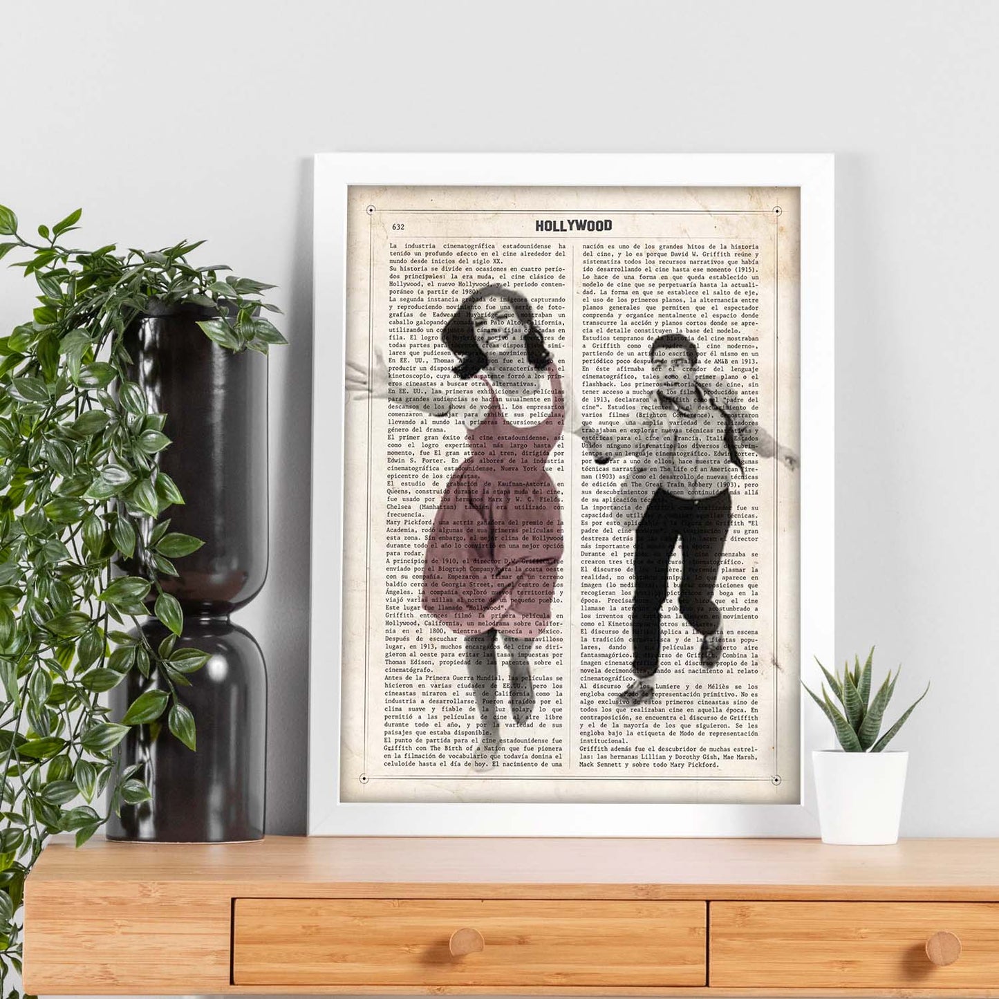 Lámina Vintage pelicula West Side Story (Pareja) Sobre definicion de Hollywood-Artwork-Nacnic-Nacnic Estudio SL
