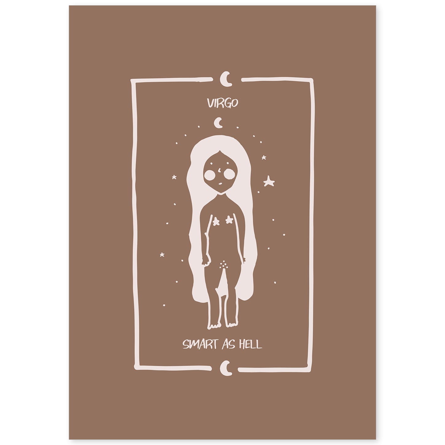 Lámina Virgo. Pósters con ilustraciones femeninas de los signos del zodíaco.-Artwork-Nacnic-A4-Sin marco-Nacnic Estudio SL