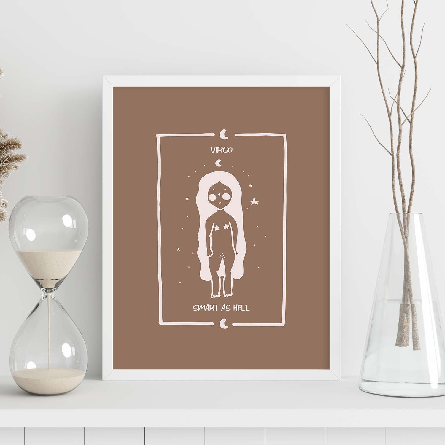 Lámina Virgo. Pósters con ilustraciones femeninas de los signos del zodíaco.-Artwork-Nacnic-Nacnic Estudio SL