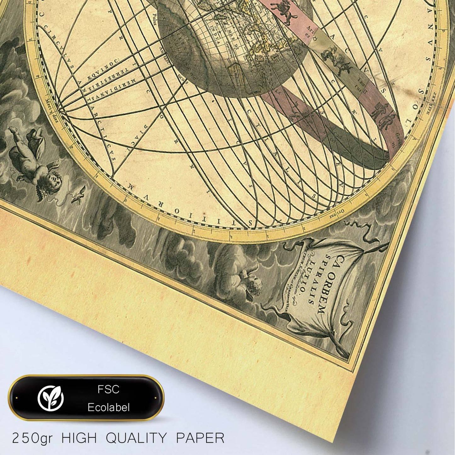 Láminas con mapa astronomico antiguo. Poster de mapa astrologico en-Artwork-Nacnic-Nacnic Estudio SL