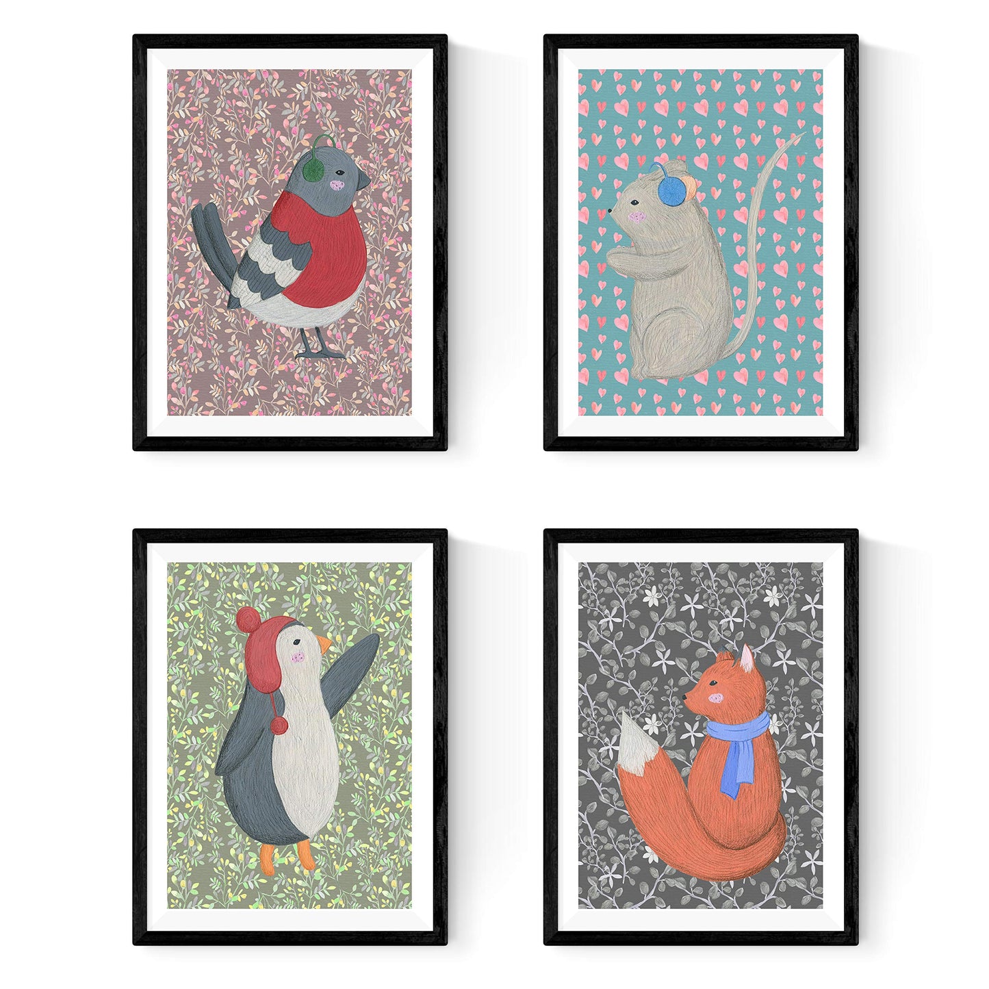 Láminas para enmarcar de Animales Dulces. Decoración de hogar en estilo retrato para enmarcar.-Artwork-Nacnic-Nacnic Estudio SL