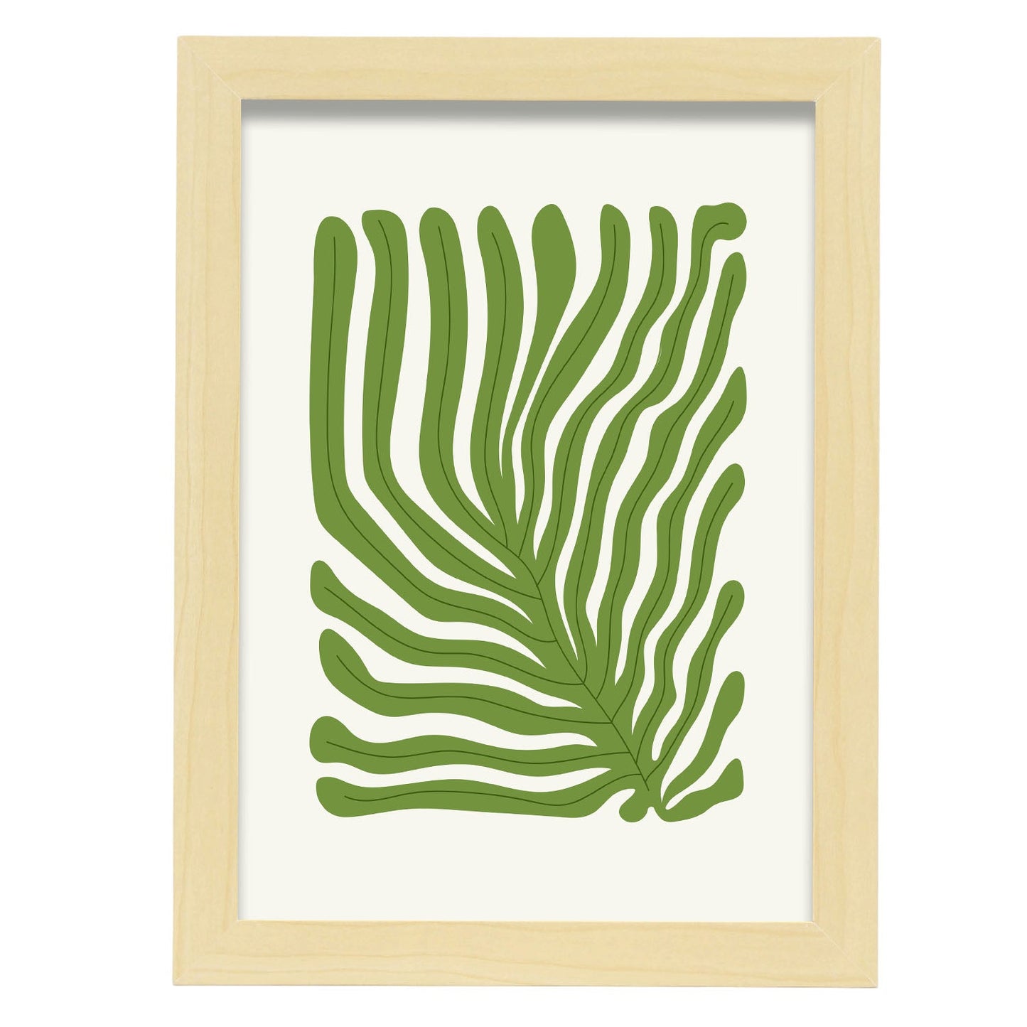 Leafy-Artwork-Nacnic-A4-Marco Madera clara-Nacnic Estudio SL