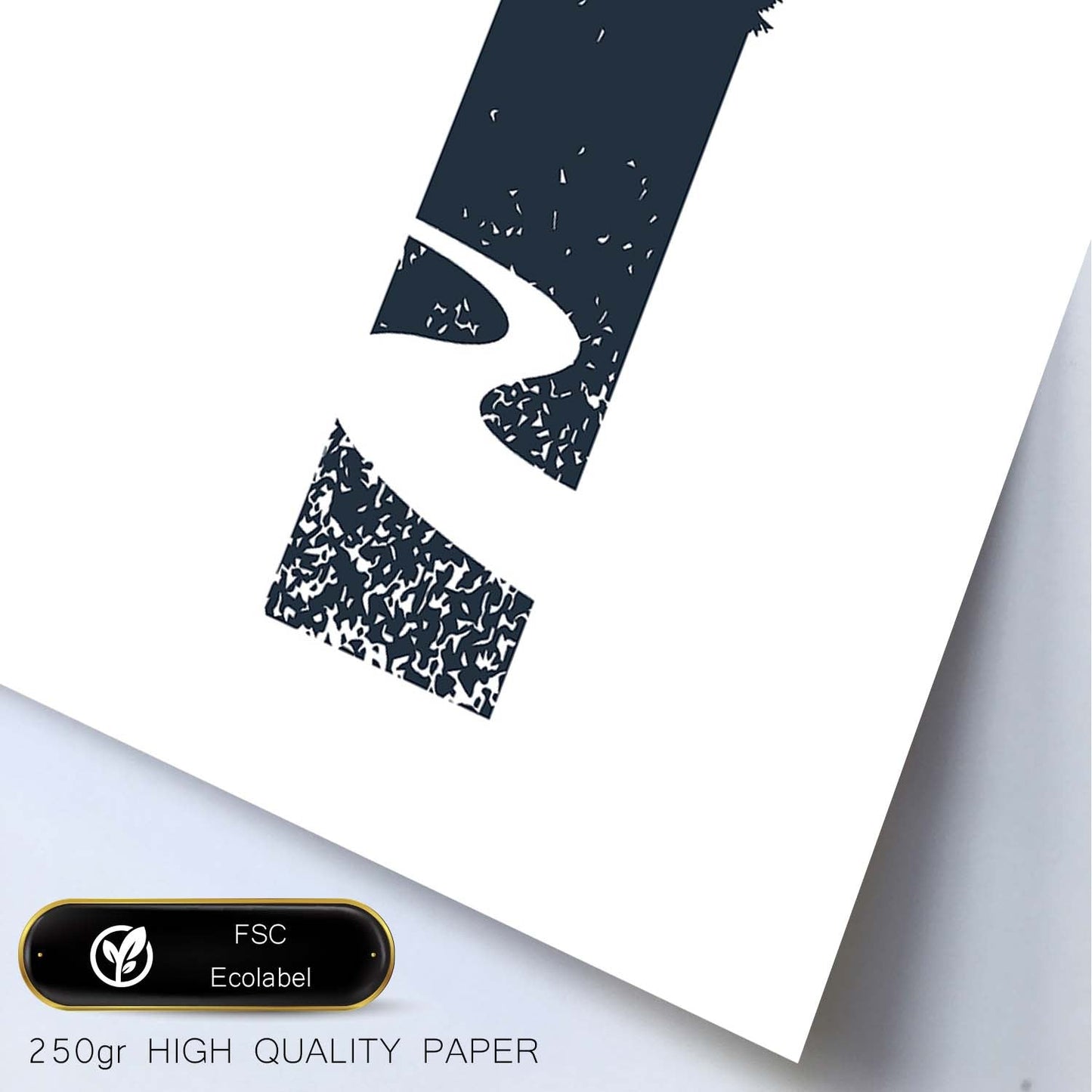 Letra I con bosque,sendero y montañas. Naturaleza.Posters de letras con diseño.-Artwork-Nacnic-Nacnic Estudio SL