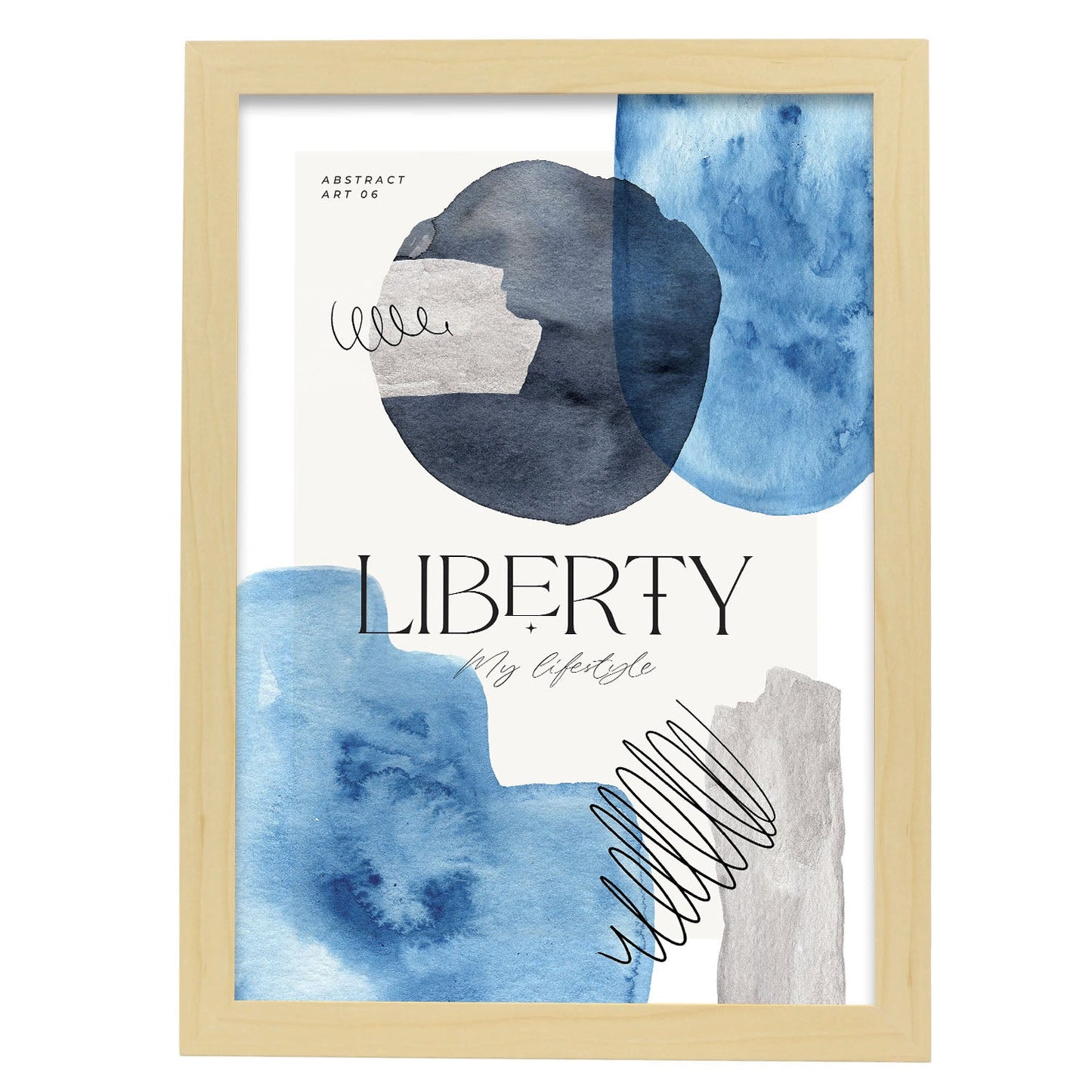 Liberal lifestyle-Artwork-Nacnic-A3-Marco Madera clara-Nacnic Estudio SL