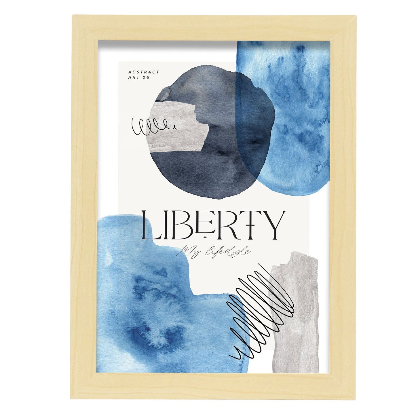 Liberal lifestyle-Artwork-Nacnic-A4-Marco Madera clara-Nacnic Estudio SL