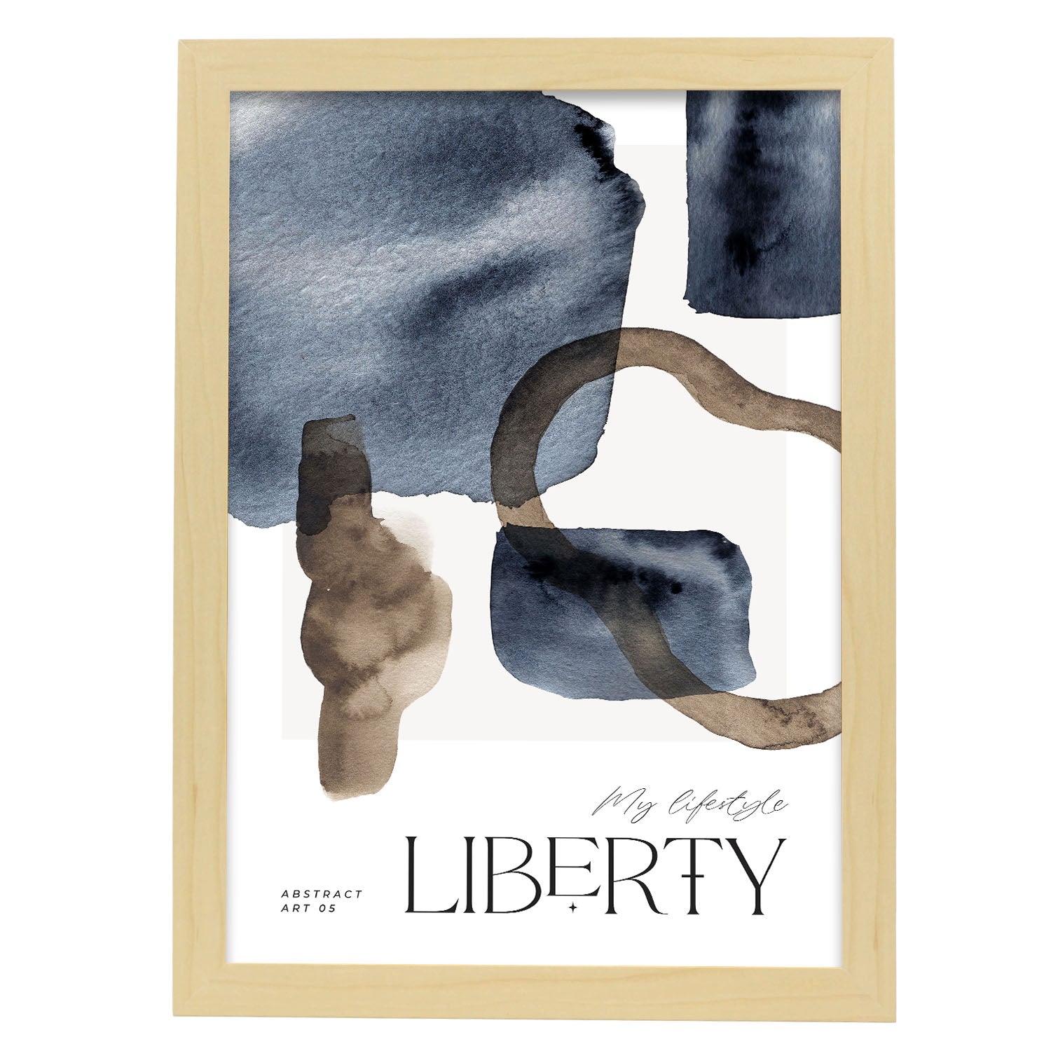 Liberal mind-Artwork-Nacnic-A3-Marco Madera clara-Nacnic Estudio SL