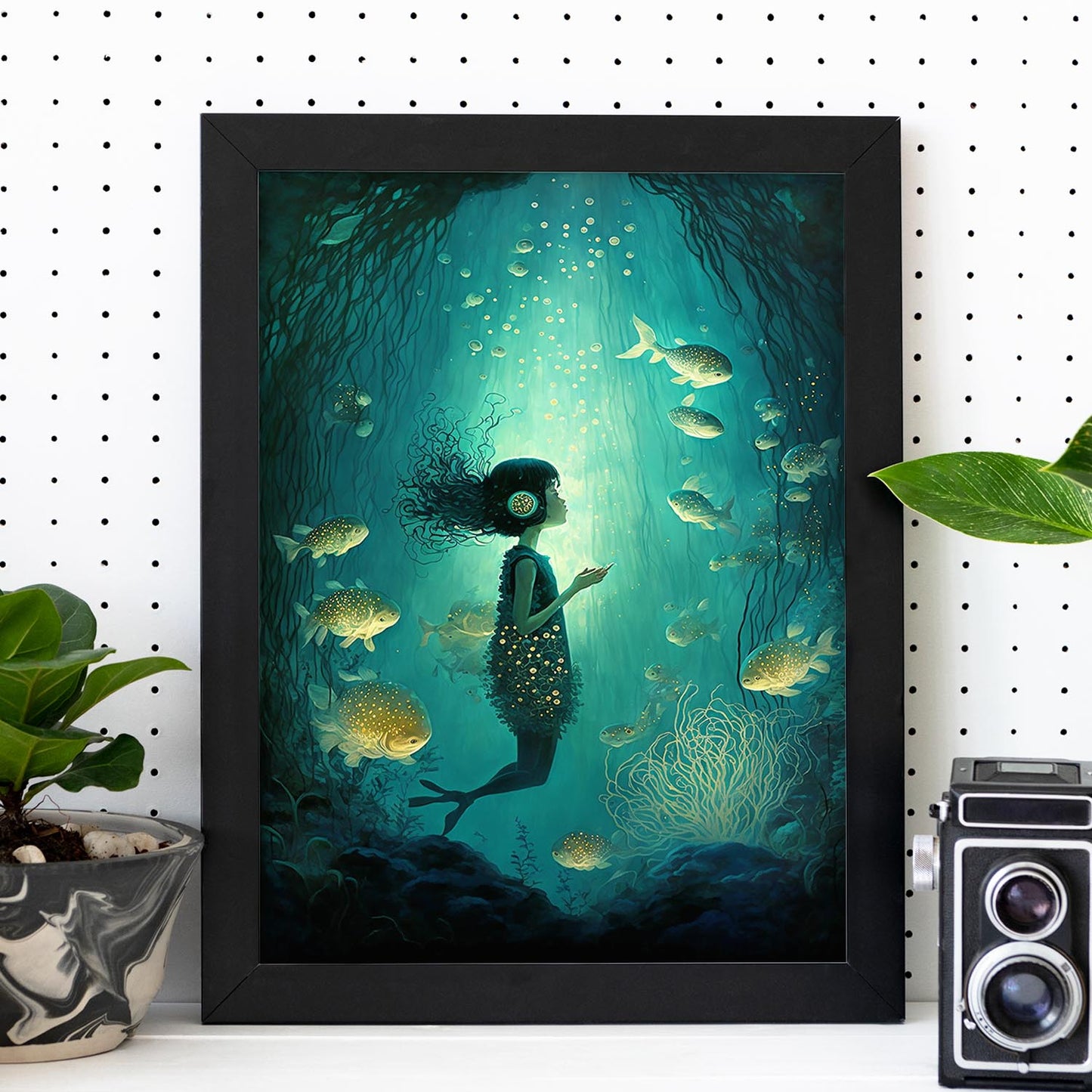 LIF nacnic submarino supranaturalista cinematográfico. Estampados de arte de pared estético para el diseño de dormitorio o sala de estar.-Artwork-Nacnic-Nacnic Estudio SL