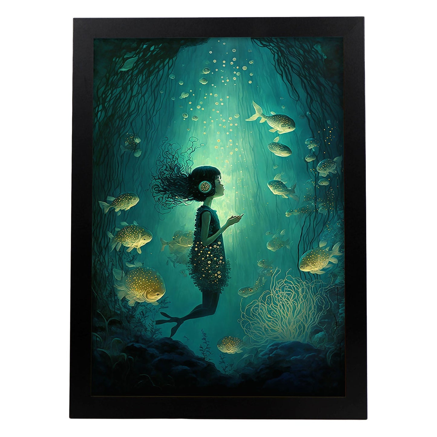 LIF nacnic submarino supranaturalista cinematográfico. Estampados de arte de pared estético para el diseño de dormitorio o sala de estar.-Artwork-Nacnic-A4-Sin marco-Nacnic Estudio SL