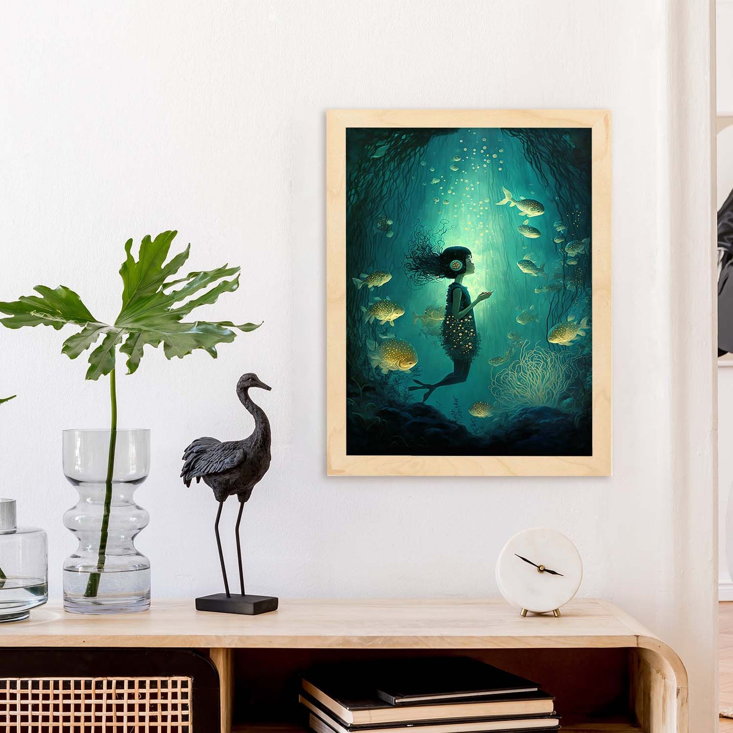 LIF nacnic submarino supranaturalista cinematográfico. Estampados de arte de pared estético para el diseño de dormitorio o sala de estar.-Artwork-Nacnic-Nacnic Estudio SL