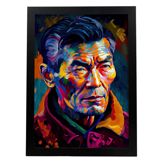 Los pinceles nacnic shishapangma pincel de pintura al óleo colorfull ha. Estampados de arte de pared estético para el diseño de dormitorio o sala de estar.-Artwork-Nacnic-A4-Sin marco-Nacnic Estudio SL