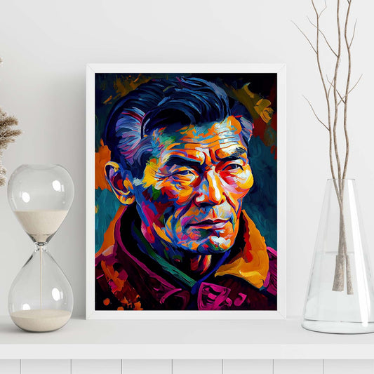 Los pinceles nacnic shishapangma pincel de pintura al óleo colorfull ha. Estampados de arte de pared estético para el diseño de dormitorio o sala de estar.-Artwork-Nacnic-Nacnic Estudio SL