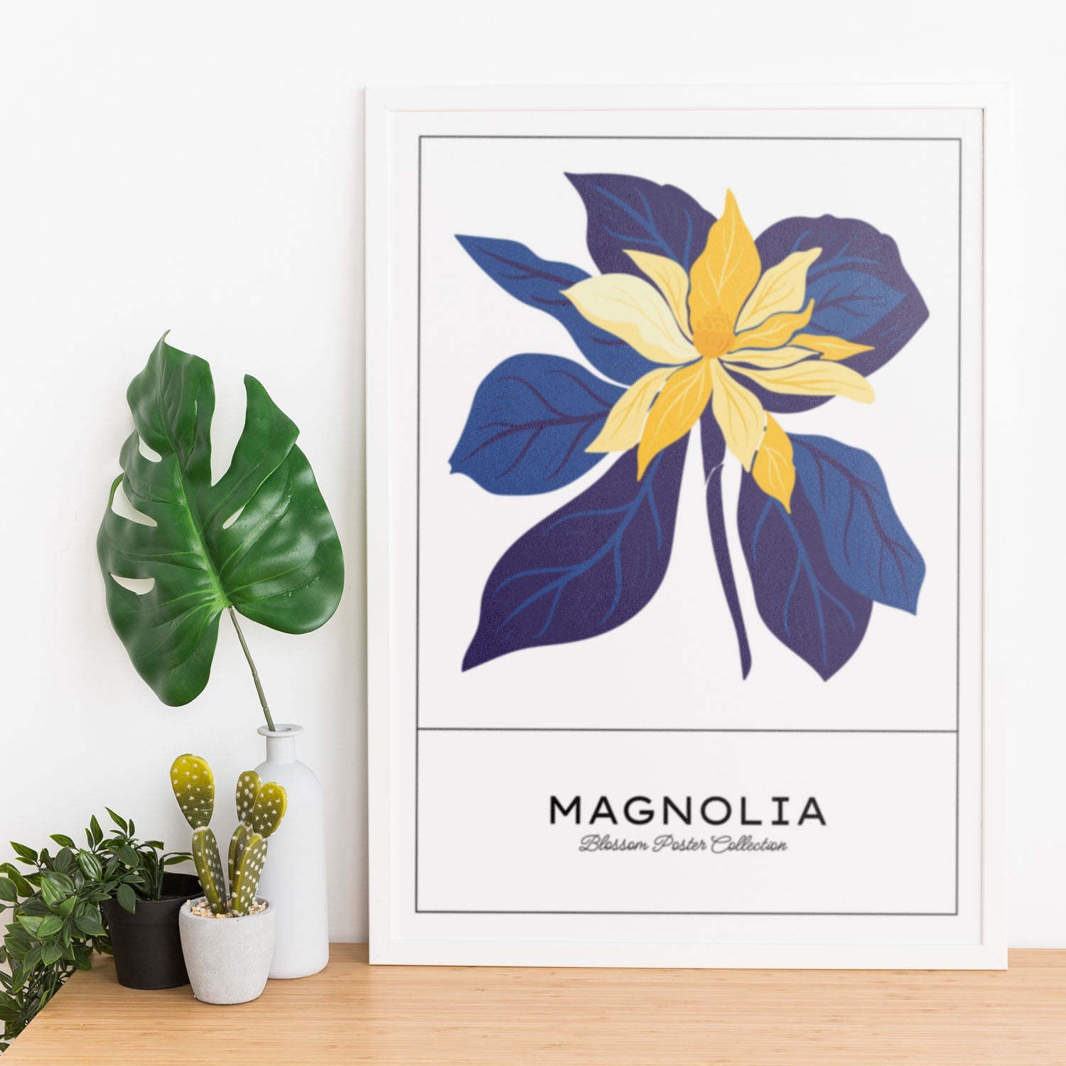 Magnolia Blue and Yellow-Artwork-Nacnic-Nacnic Estudio SL