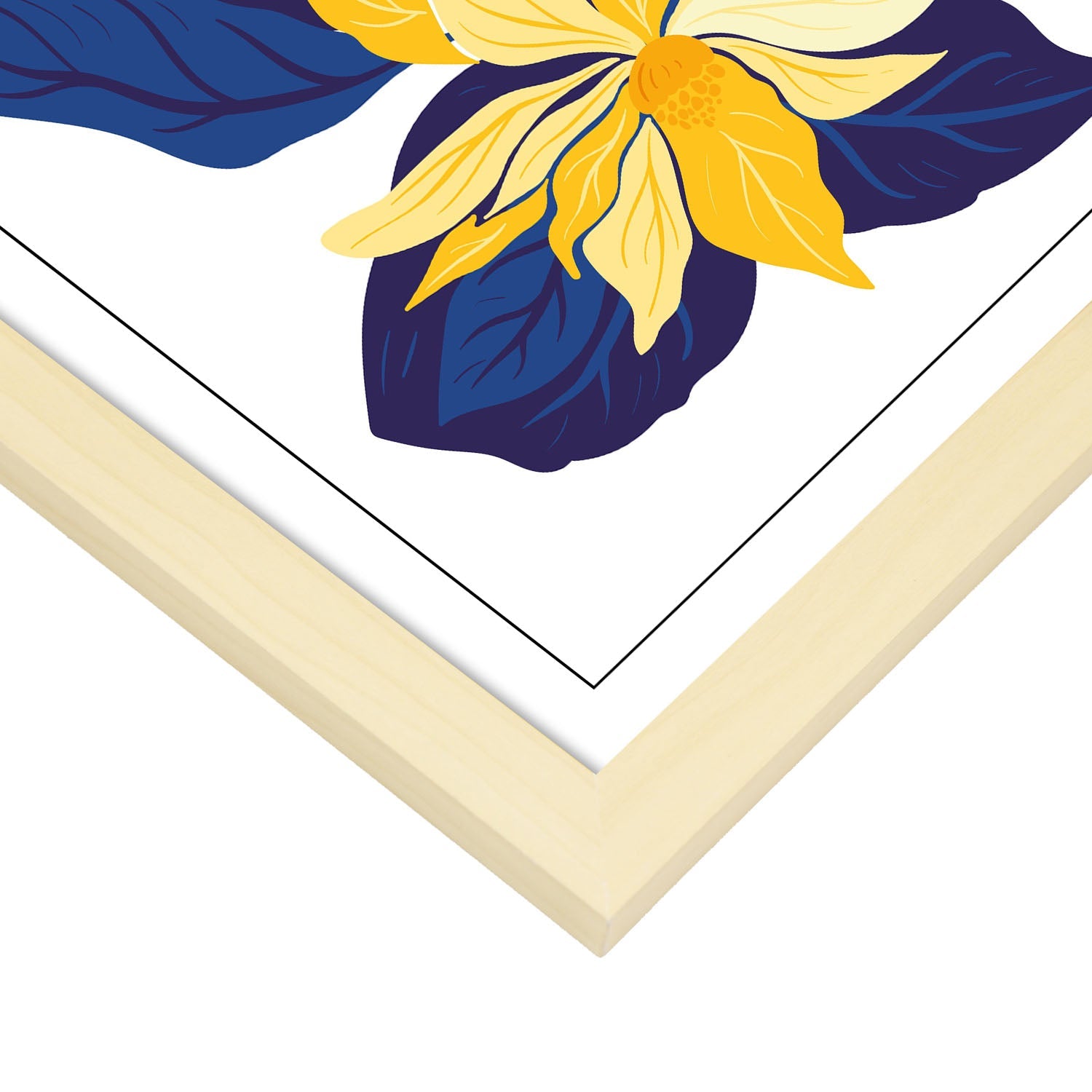 Magnolia Blue and Yellow-Artwork-Nacnic-Nacnic Estudio SL
