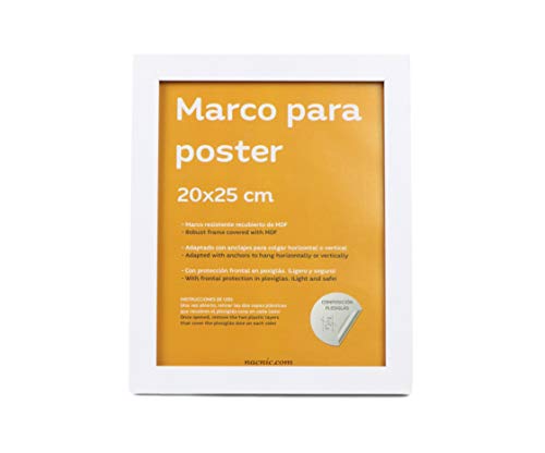 Marco blanco para fotos, posters, láminas, diplomas. Tamaño(20x25 cm). –  Nacnic Estudio SL