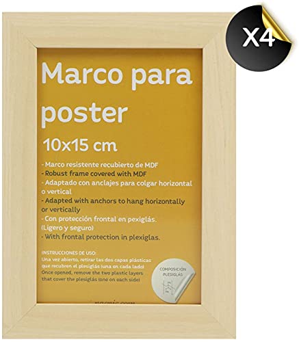 Marco de madera de nogal Lightwood tamaño(10 SET - |20x25cm|x2 - |13x18cm|x4 - |10x15cm|x4). Marco Lightwood para fotos, carteles, diplomas, ..-Nacnic-Nacnic Estudio SL