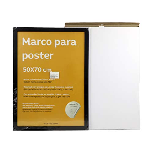 Marco Negro tamaño 50x70cm. Marco Negro para Fotos, Posters, Diplomas,-Nacnic-Nacnic Estudio SL