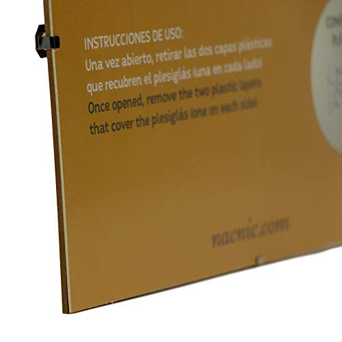 Marco Transparente de Clip Soporte Transparente para Fotos, Posters, Diplomas, Dibujos o láminas. Tamaño 20x25cm. Marco Clip Transparente con cristal y Anclajes para Colgar.-Nacnic-Nacnic Estudio SL
