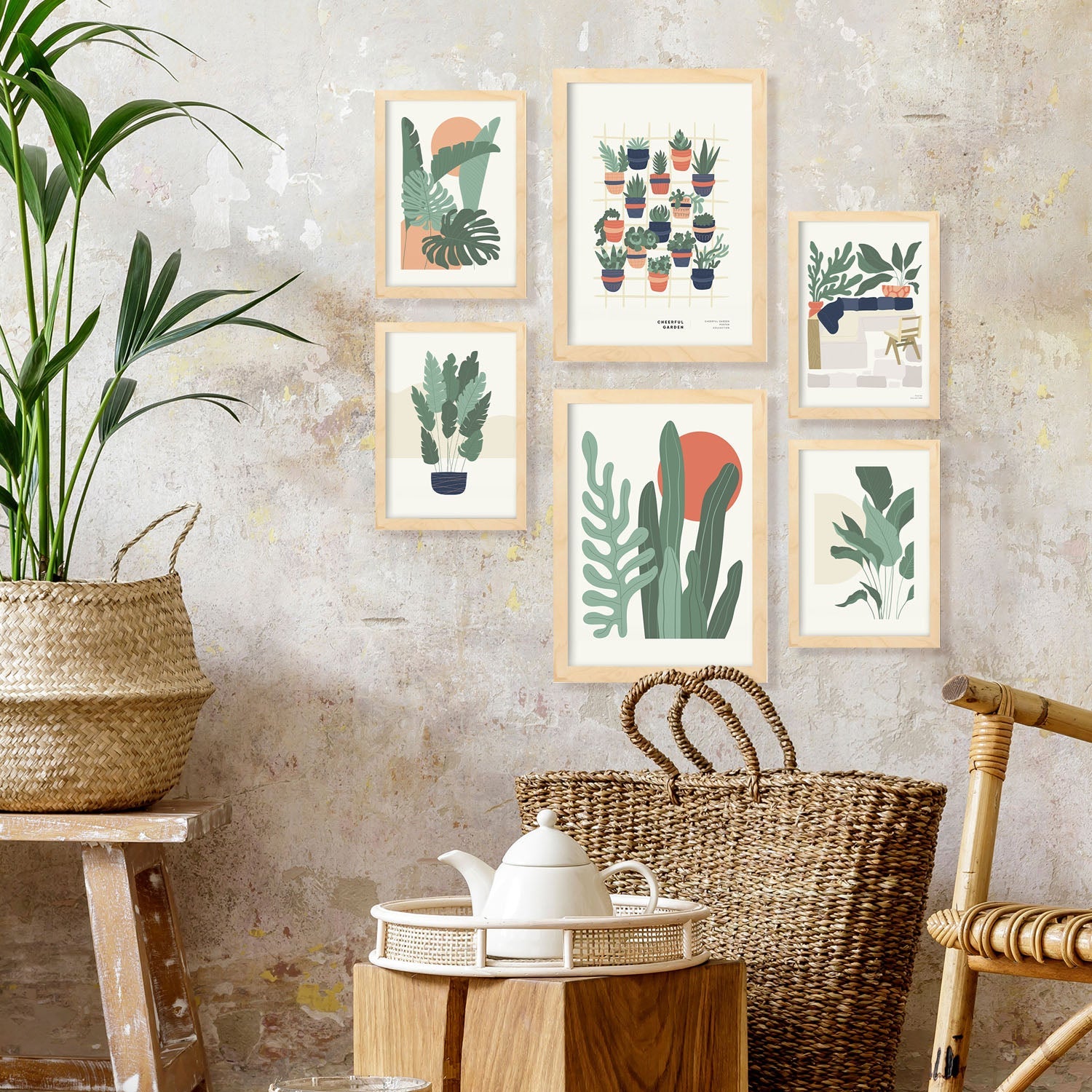 Minimalism Posters in Pastel Colours. Desert Plants.-Artwork-Nacnic-Nacnic Estudio SL