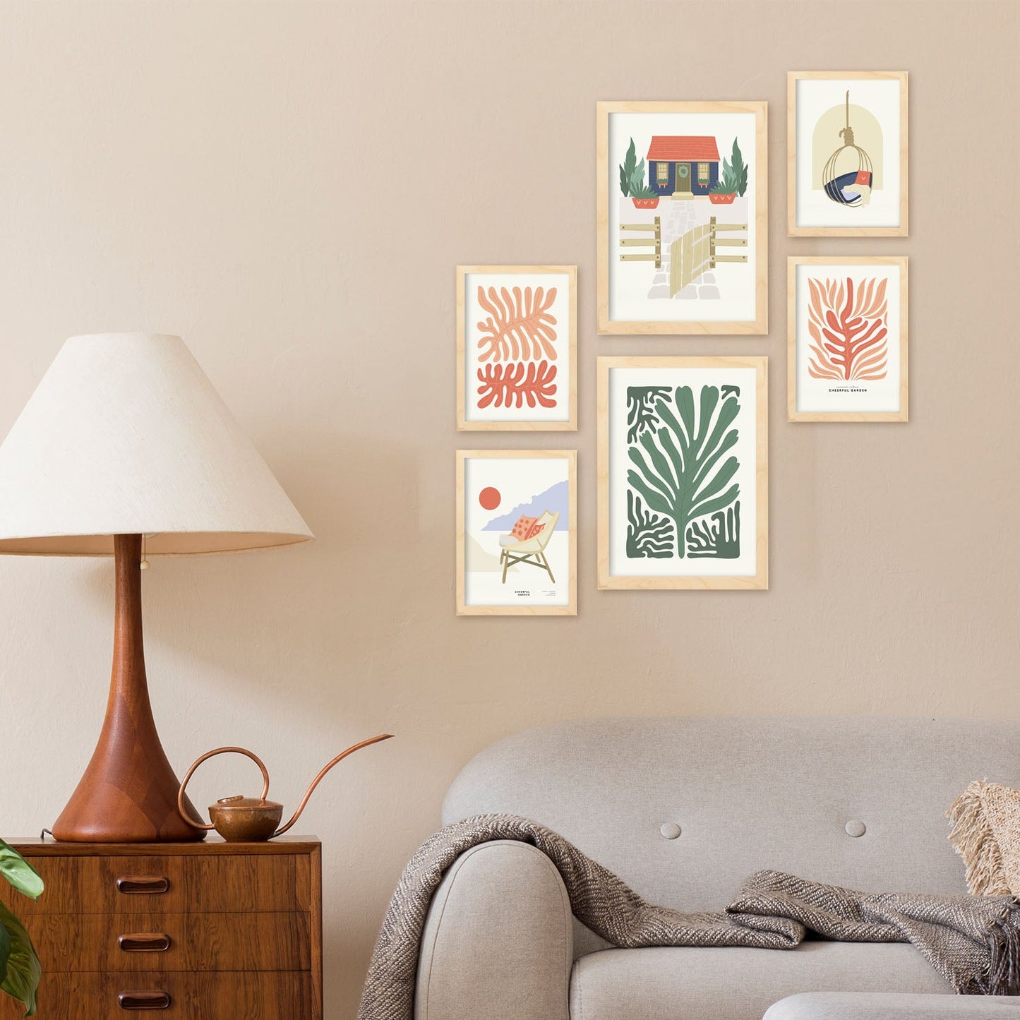 Minimalism Posters in Pastel Colours. Vacation House.-Artwork-Nacnic-Nacnic Estudio SL