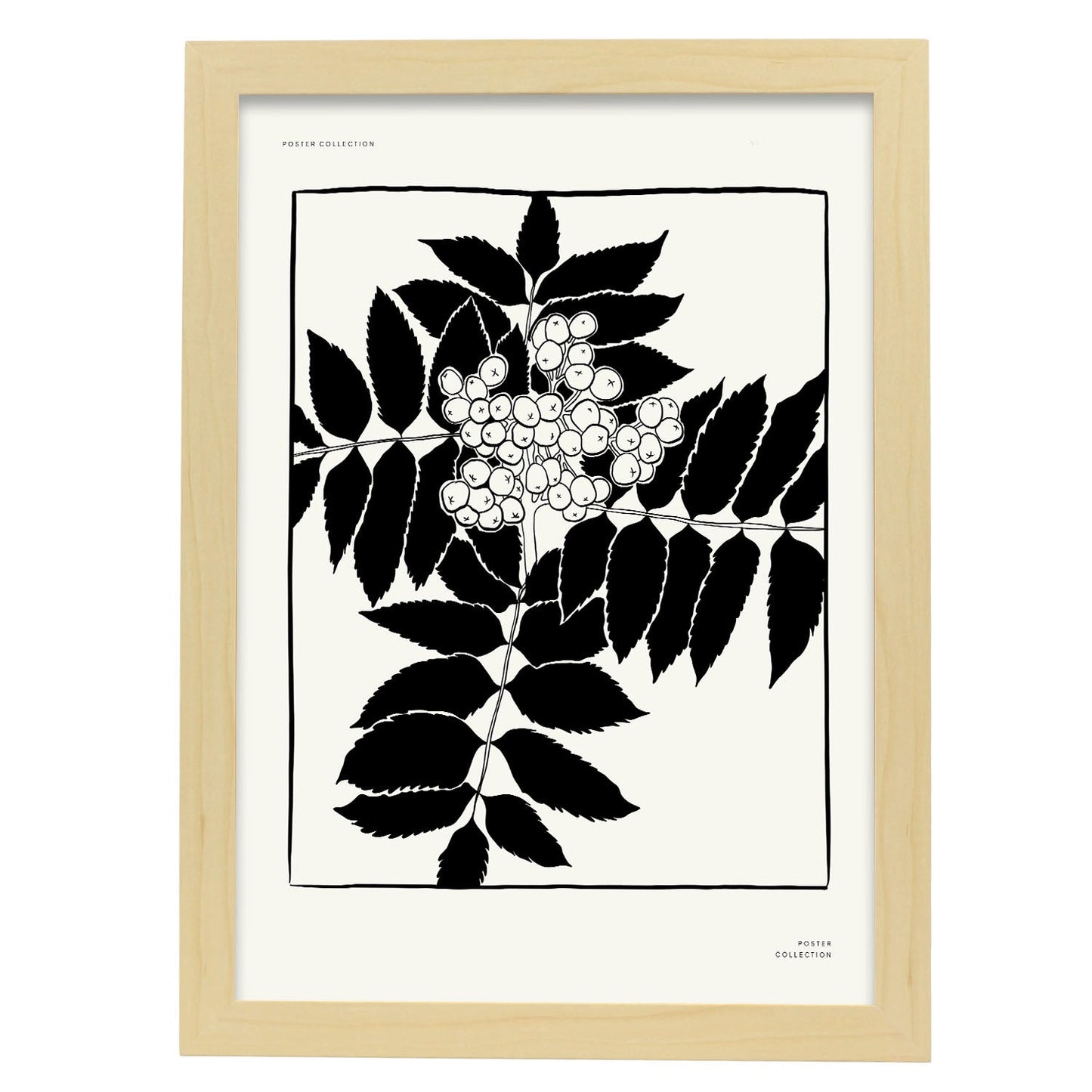 Mistletoe-Artwork-Nacnic-A3-Marco Madera clara-Nacnic Estudio SL