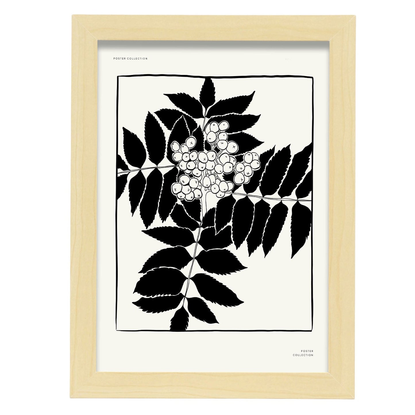 Mistletoe-Artwork-Nacnic-A4-Marco Madera clara-Nacnic Estudio SL