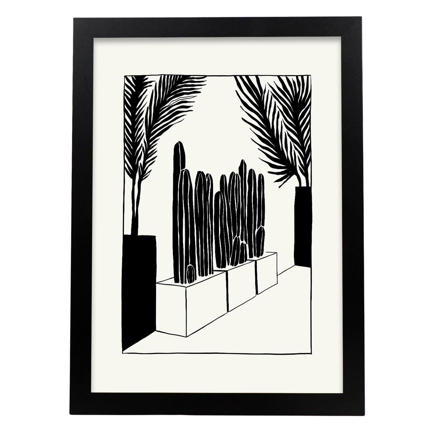 Modern Cactus-Artwork-Nacnic-A3-Sin marco-Nacnic Estudio SL