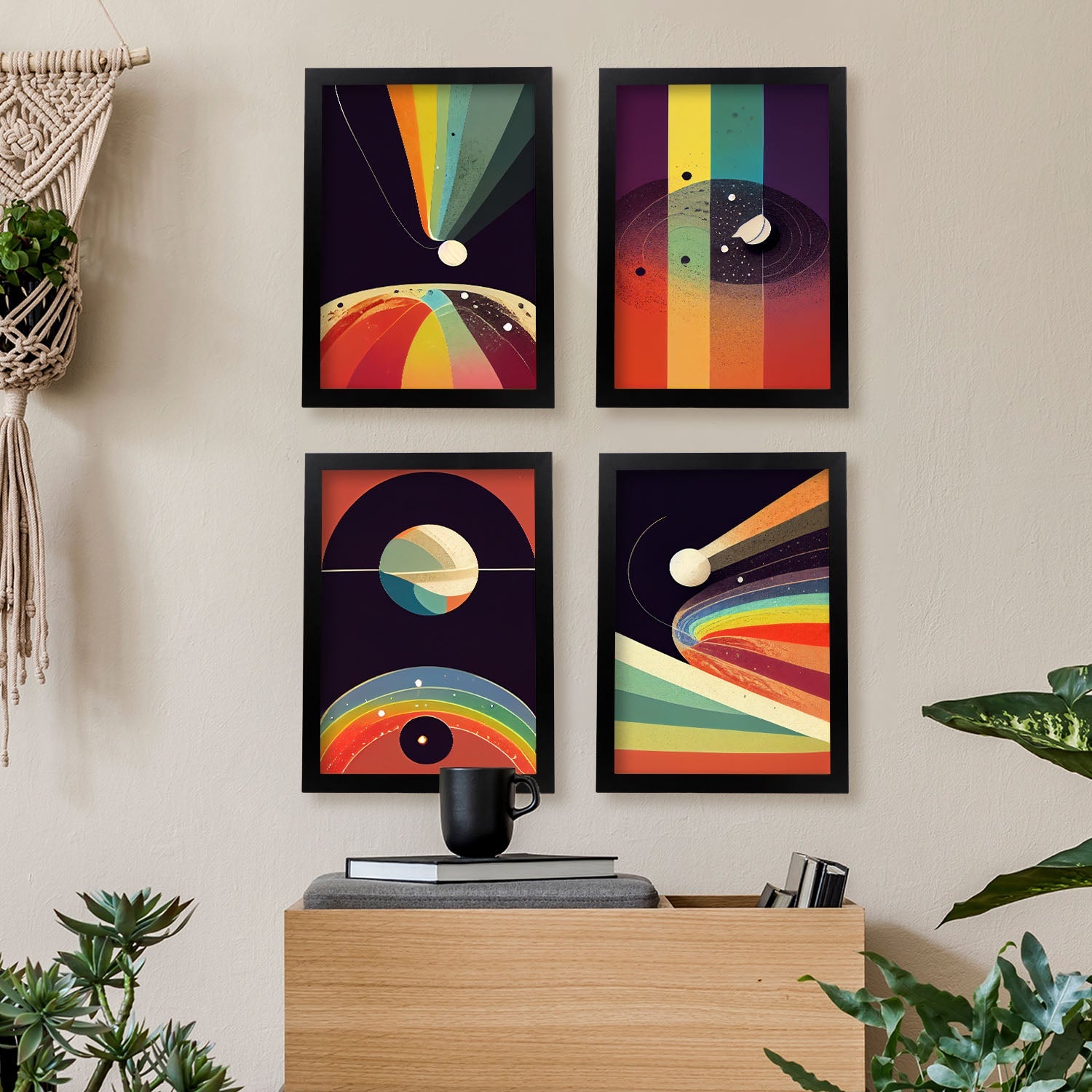 Modern Full Color Artistic Galaxy Illustrations for Interior Design and Decoration Size Set Collection 12-Artwork-Nacnic-Nacnic Estudio SL