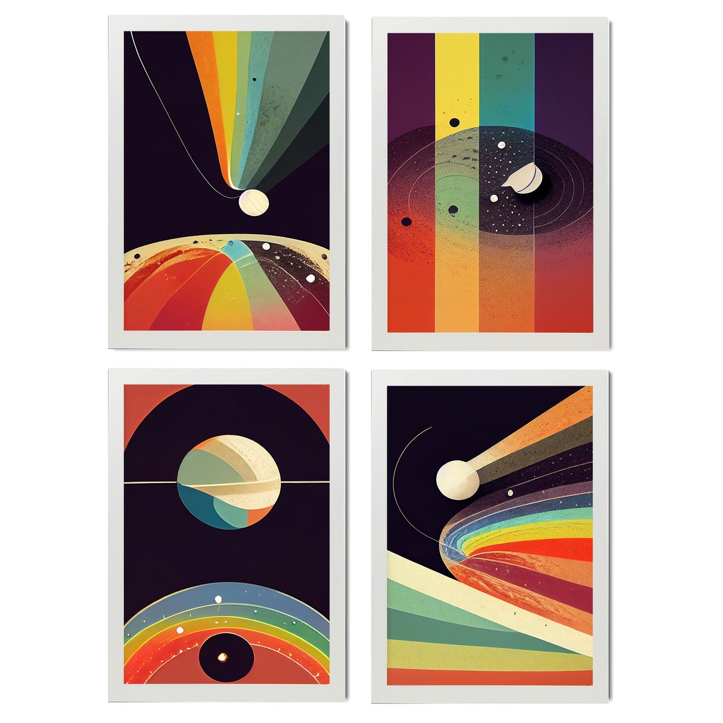 Modern Full Color Artistic Galaxy Illustrations for Interior Design and Decoration Size Set Collection 12-Artwork-Nacnic-A4-Marco Blanco-Nacnic Estudio SL