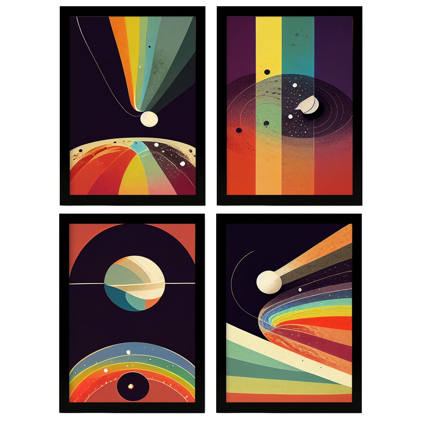 Modern Full Color Artistic Galaxy Illustrations for Interior Design and Decoration Size Set Collection 12-Artwork-Nacnic-A4-Sin Marco-Nacnic Estudio SL