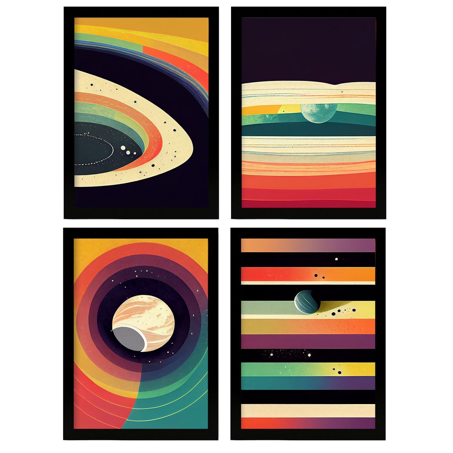 Modern Full Color Artistic Galaxy Illustrations for Interior Design and Decoration Size Set Collection 2-Artwork-Nacnic-A4-Sin Marco-Nacnic Estudio SL