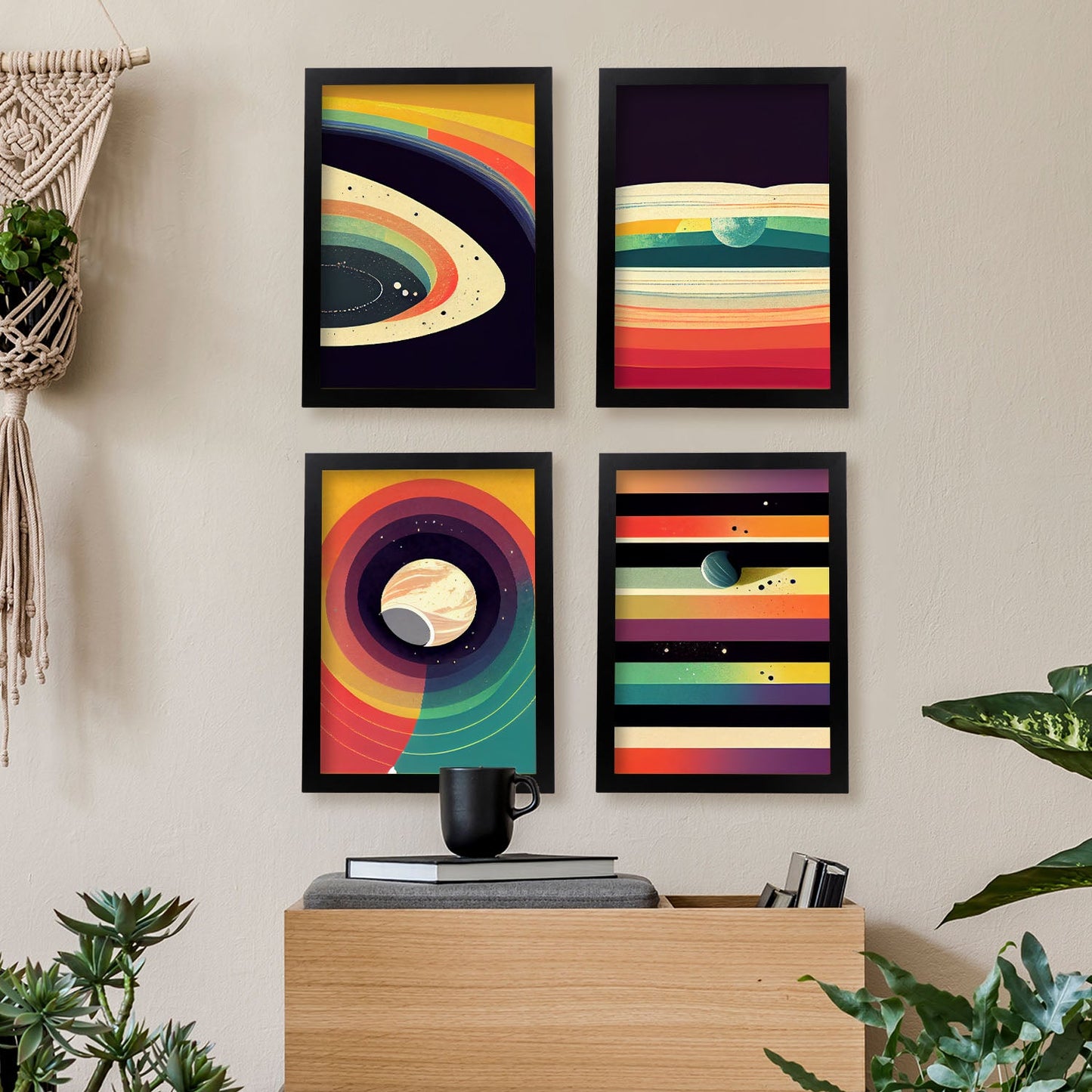 Modern Full Color Artistic Galaxy Illustrations for Interior Design and Decoration Size Set Collection 2-Artwork-Nacnic-Nacnic Estudio SL