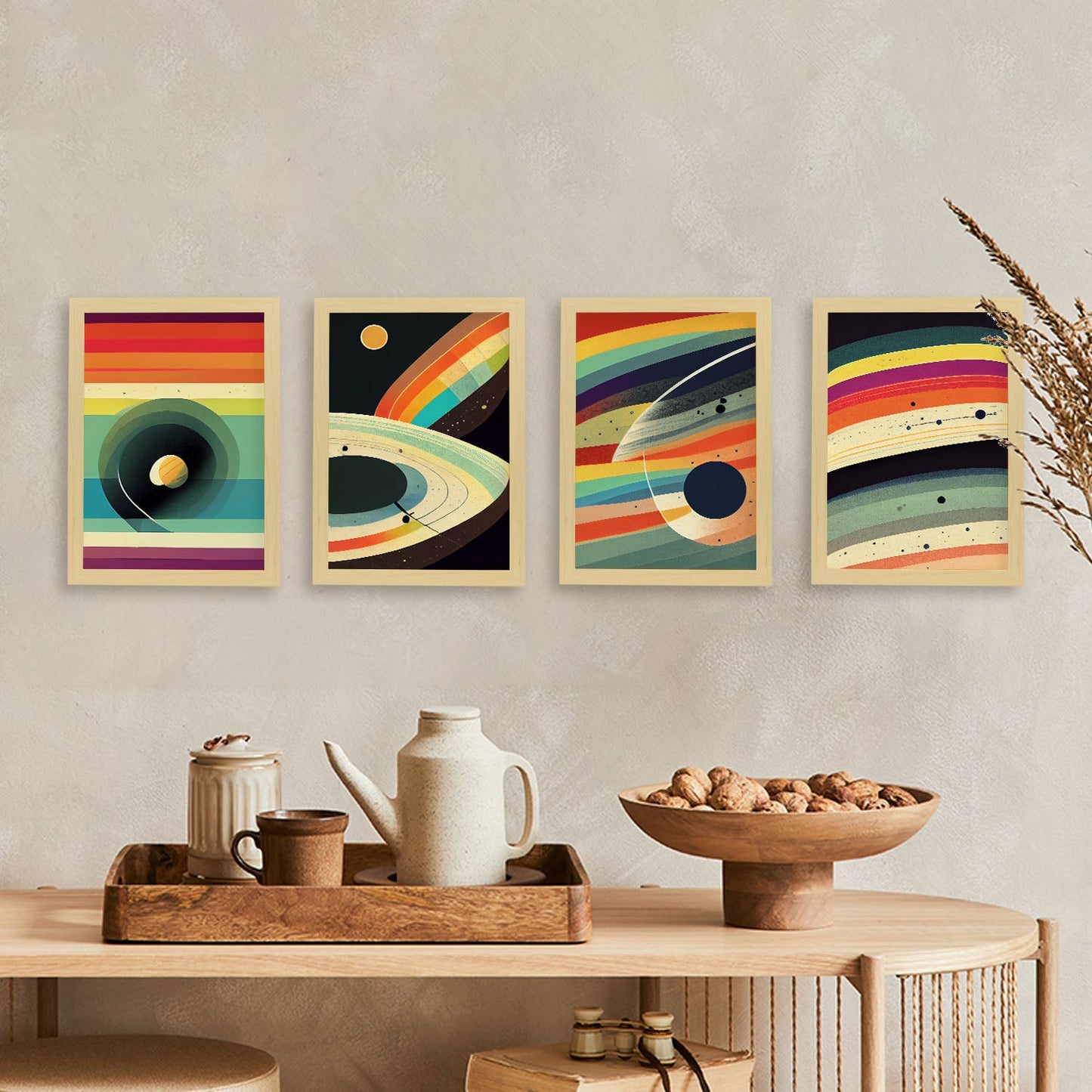 Modern Full Color Artistic Galaxy Illustrations for Interior Design and Decoration Size Set Collection 5-Artwork-Nacnic-Nacnic Estudio SL
