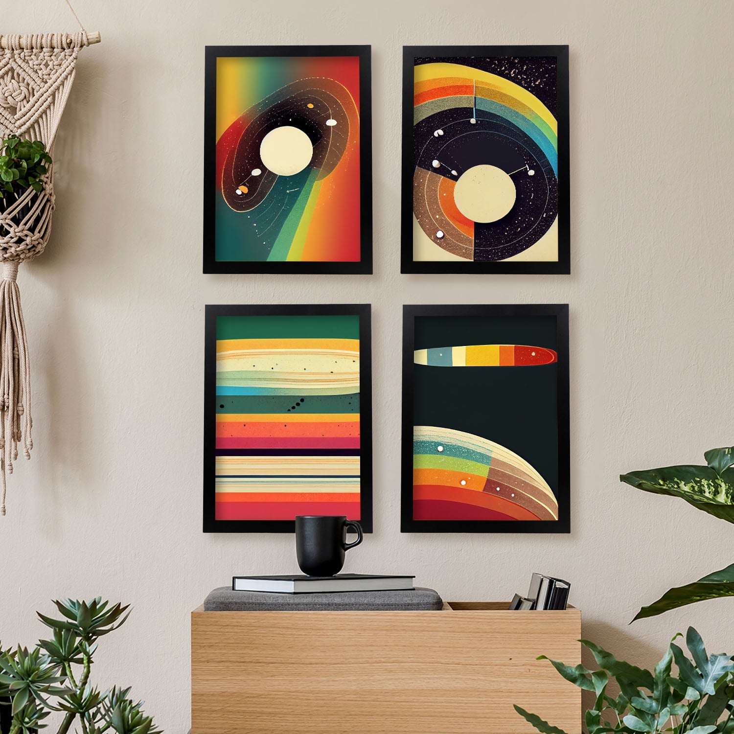 Modern Full Color Artistic Galaxy Illustrations for Interior Design and Decoration Size Set Collection 7-Artwork-Nacnic-Nacnic Estudio SL